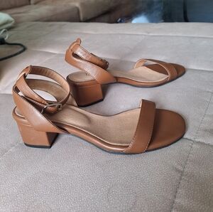J. Jill Tan Block Heel Sandals
